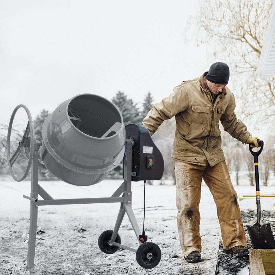 120 L Durable and Versatile Cement Mixer with Wheels