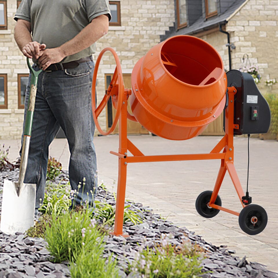 120 L Durable and Versatile Cement Mixer with Wheels