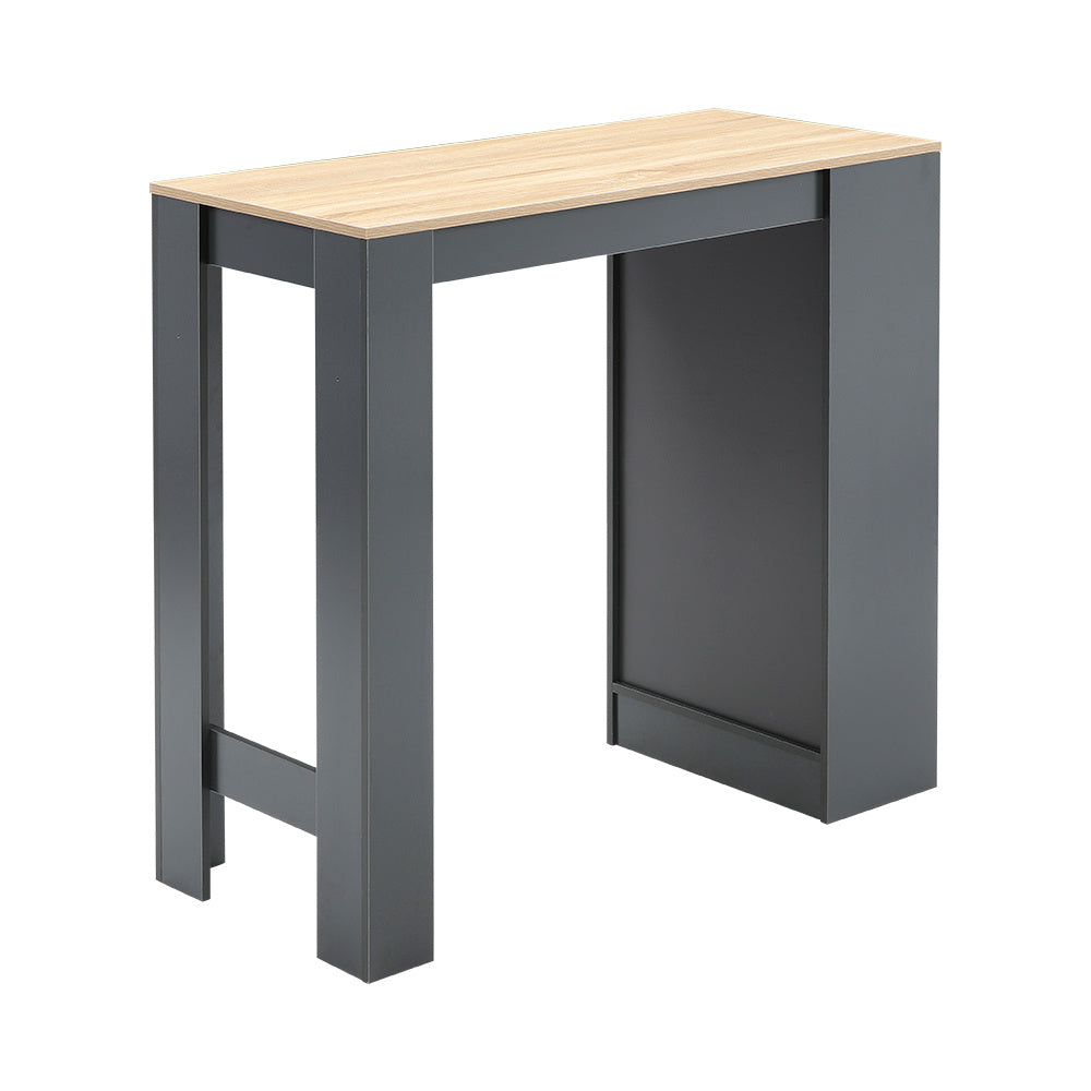 103cm H Wooden Bar Table with Open Shelves