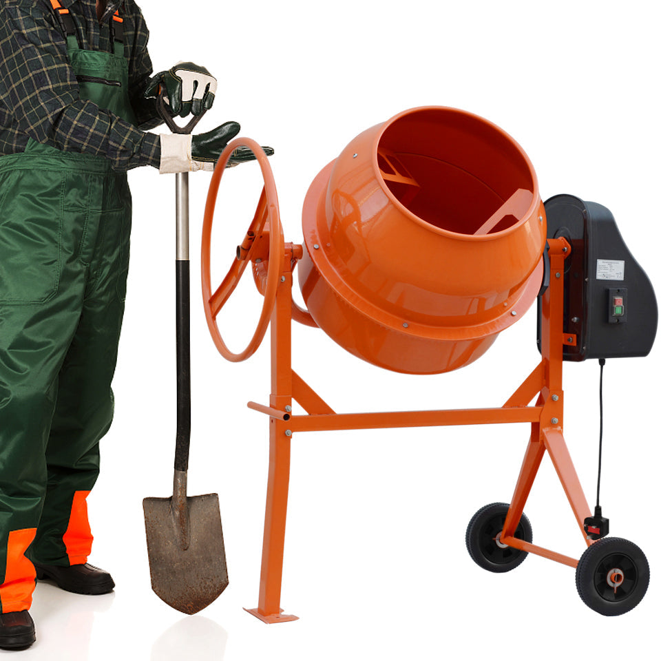 120 L Durable and Versatile Cement Mixer with Wheels