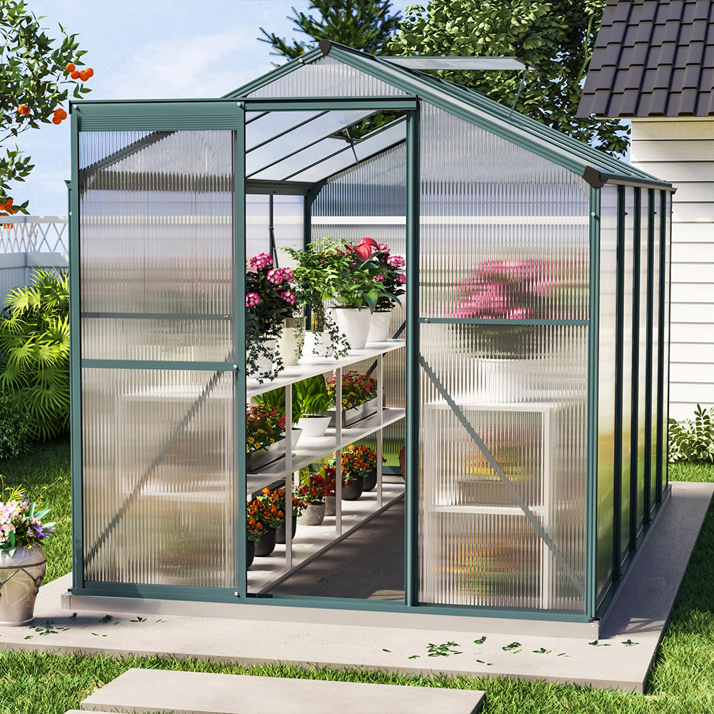 10 x 6 ft  Aluminium Hobby Greenhouse with Base