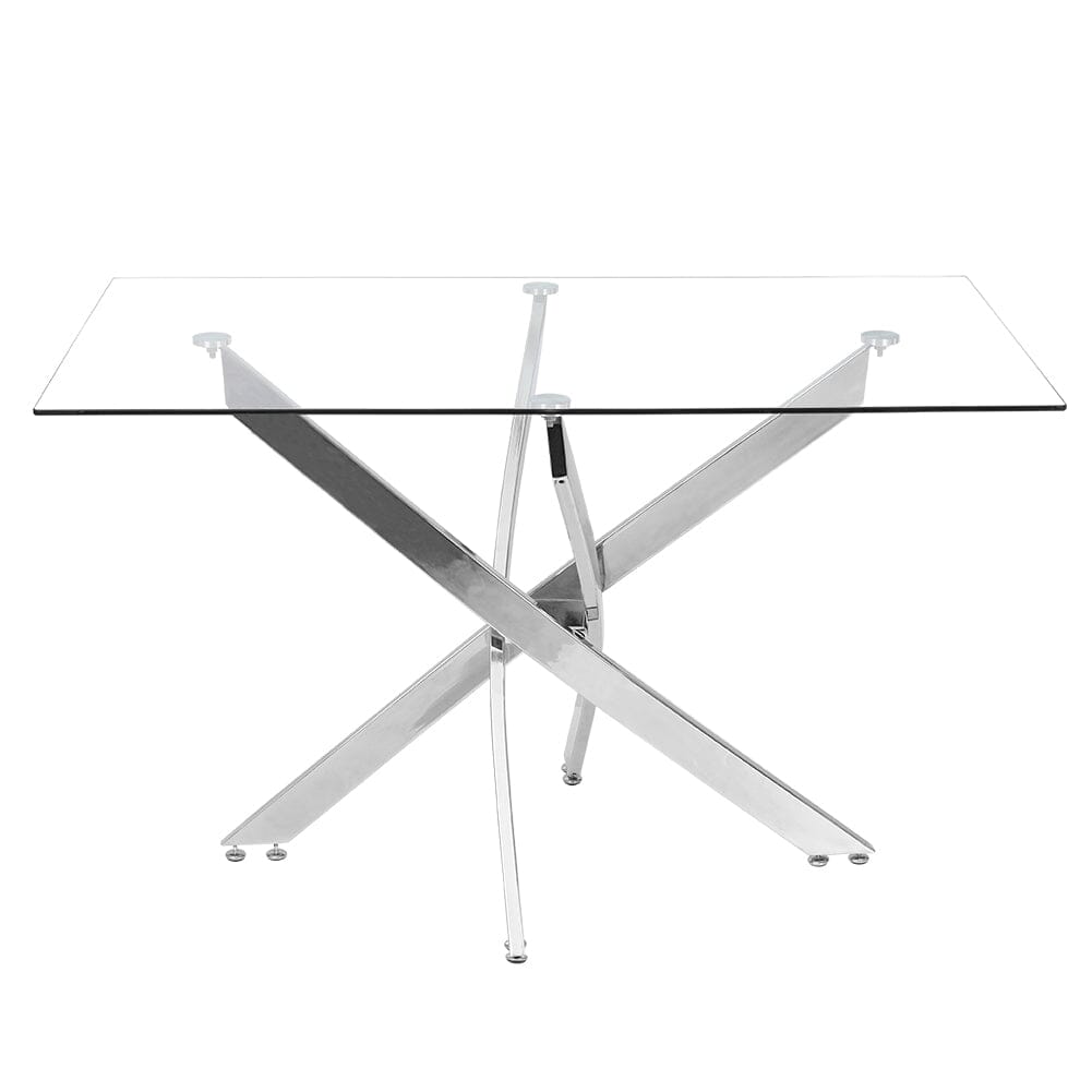 120cm Stylish Tempered Glass Dining Table
