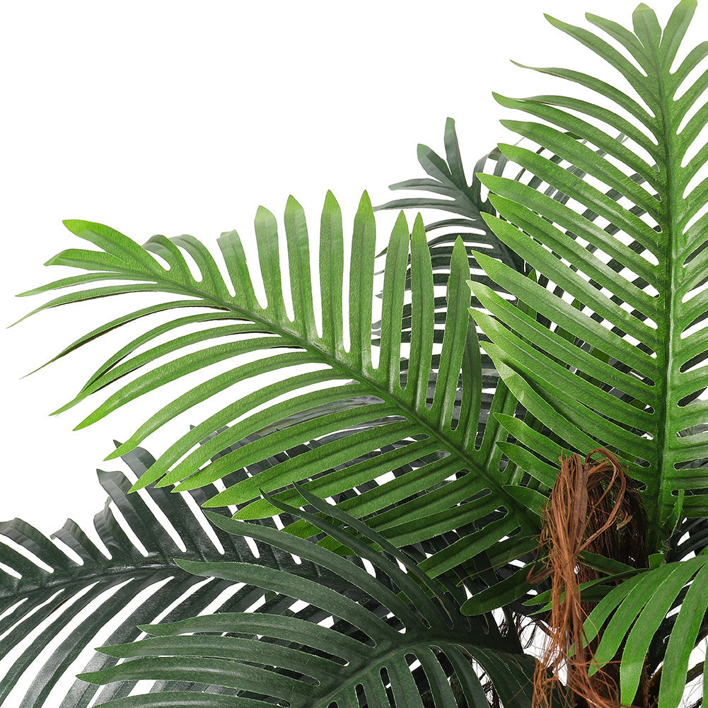 100cm Artificial Palm Tree Realistic Faux Potted Outdoor Indoor Plant