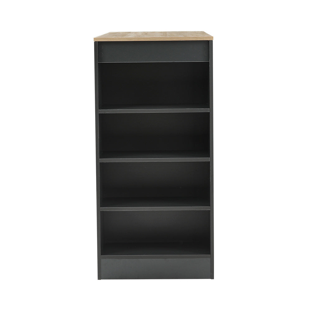 103cm H Wooden Bar Table with Open Shelves